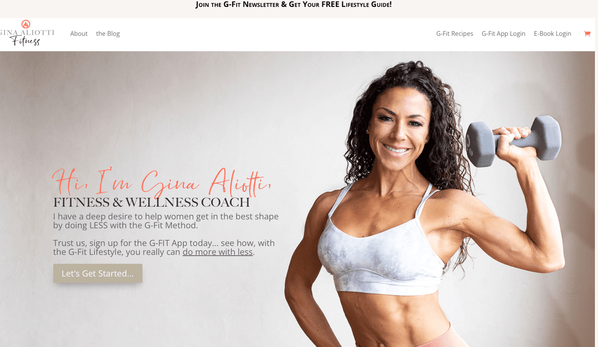 Gina Aliotti Fitness Website