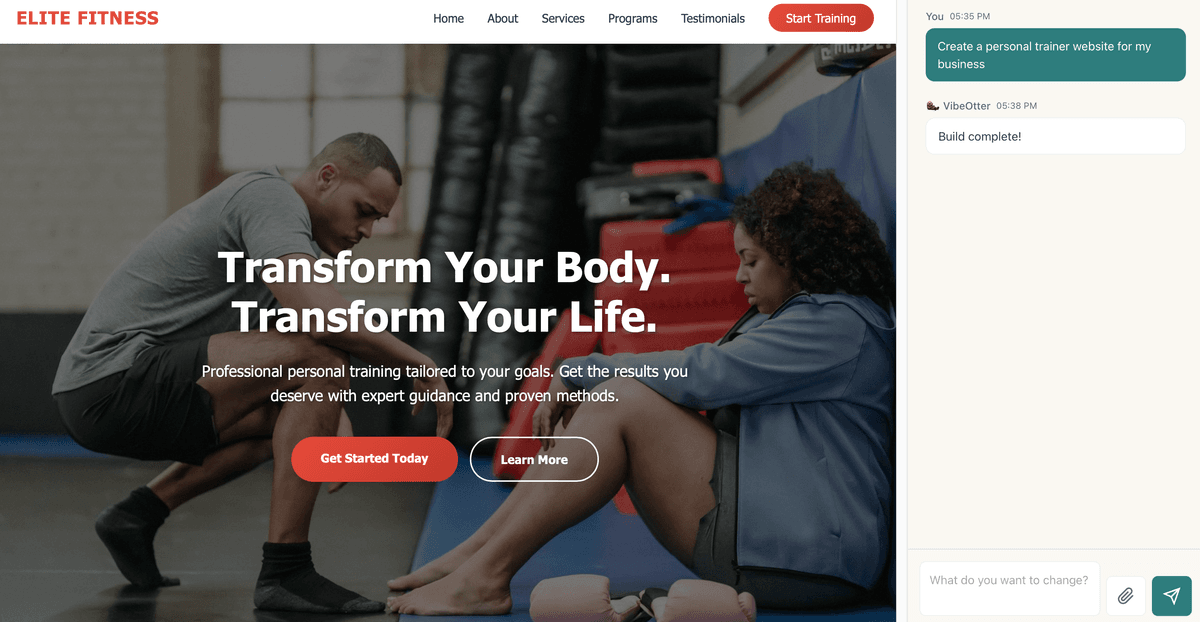 AI website builder examples