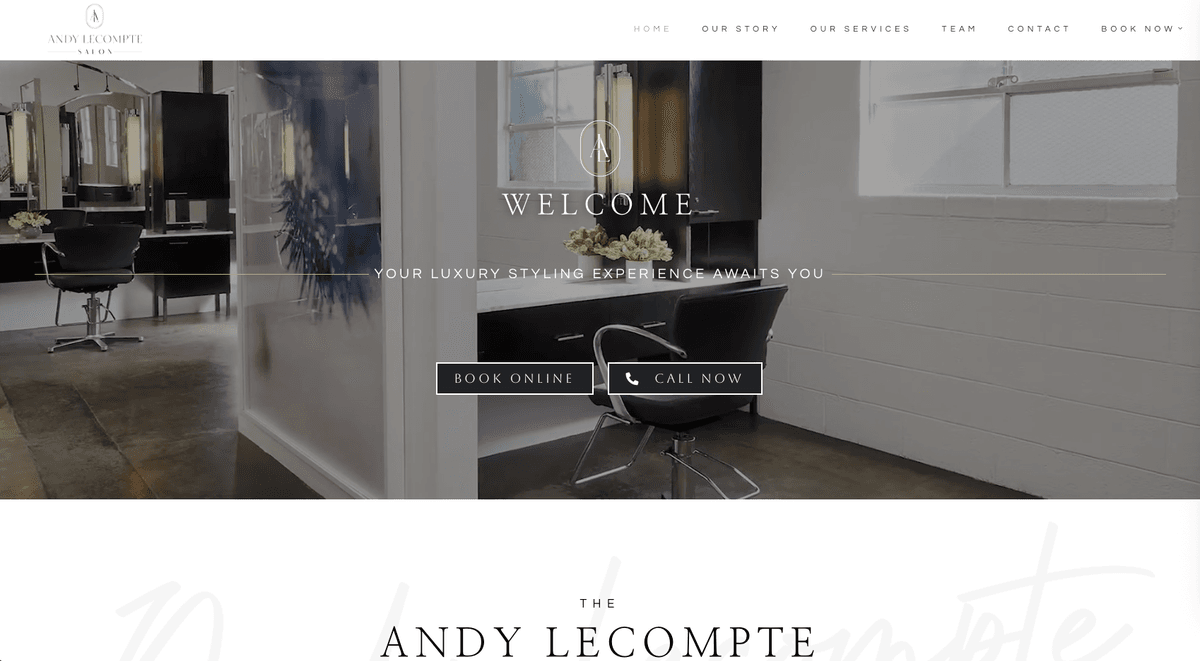 Andy LeCompte Salon Website