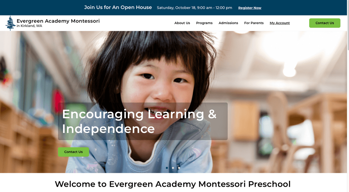 Daycare website examples