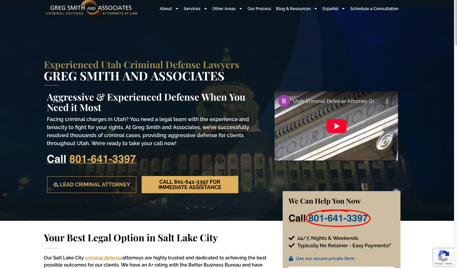 Greg Smith Law Website