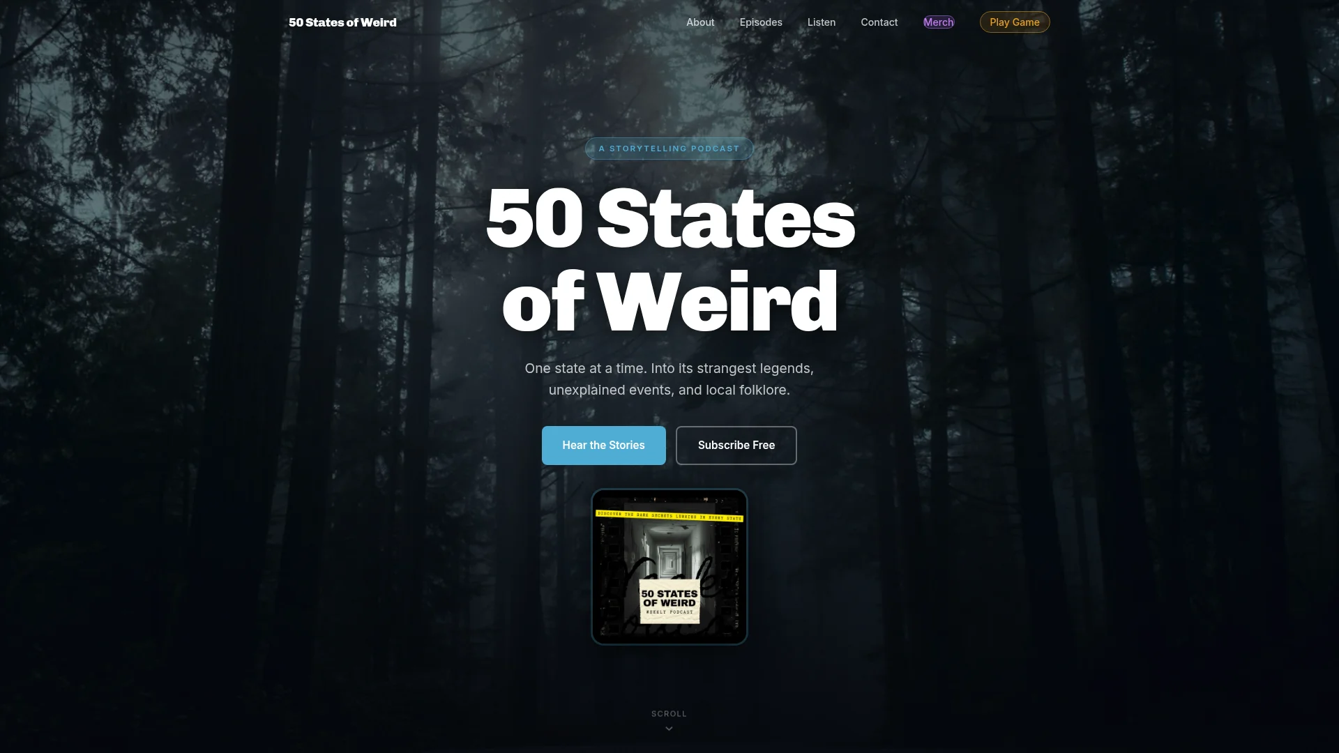 50 States of Weird website