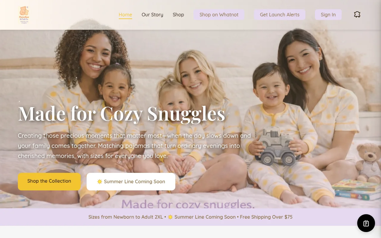 Mama Bear & Cub Co. website