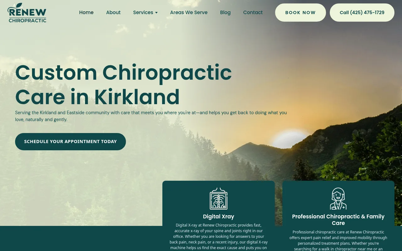 Renew Chiropractics website